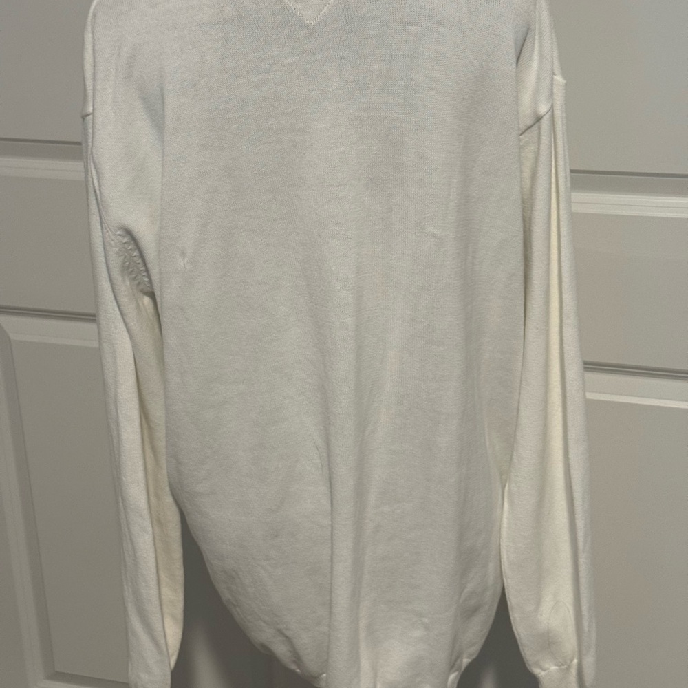 V-Neck White Sweater - Picture 3 of 5